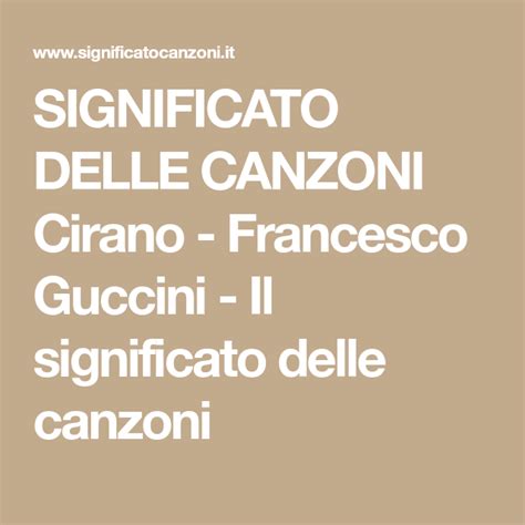 cirano canzone significato.